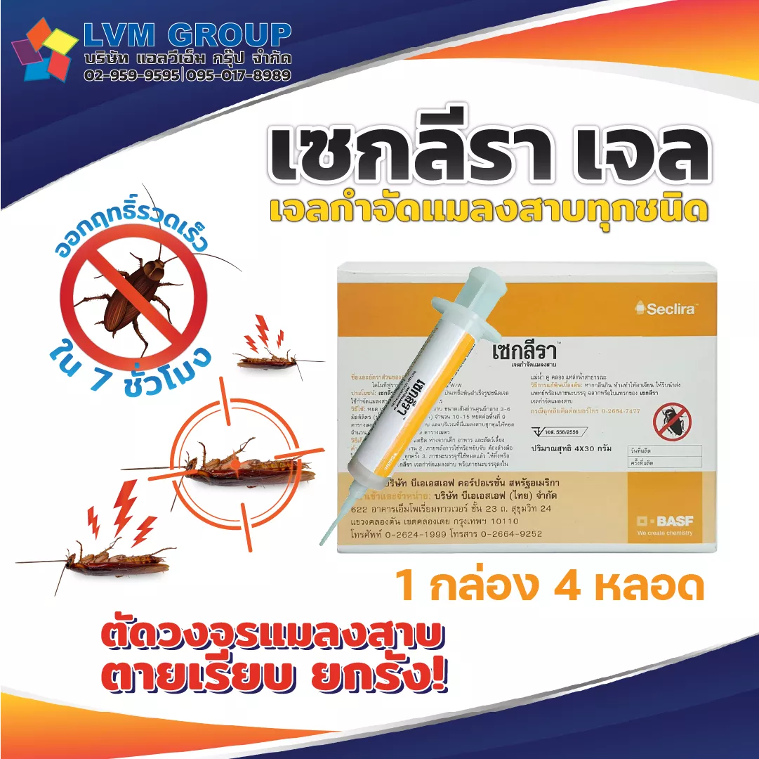 เซกลีราเจล-กล่อง AW2-80 เจลกำจัดแมลงสาบ เซกลีรา Seclira Gel